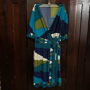 Faux wrap dress with “Pucci like”